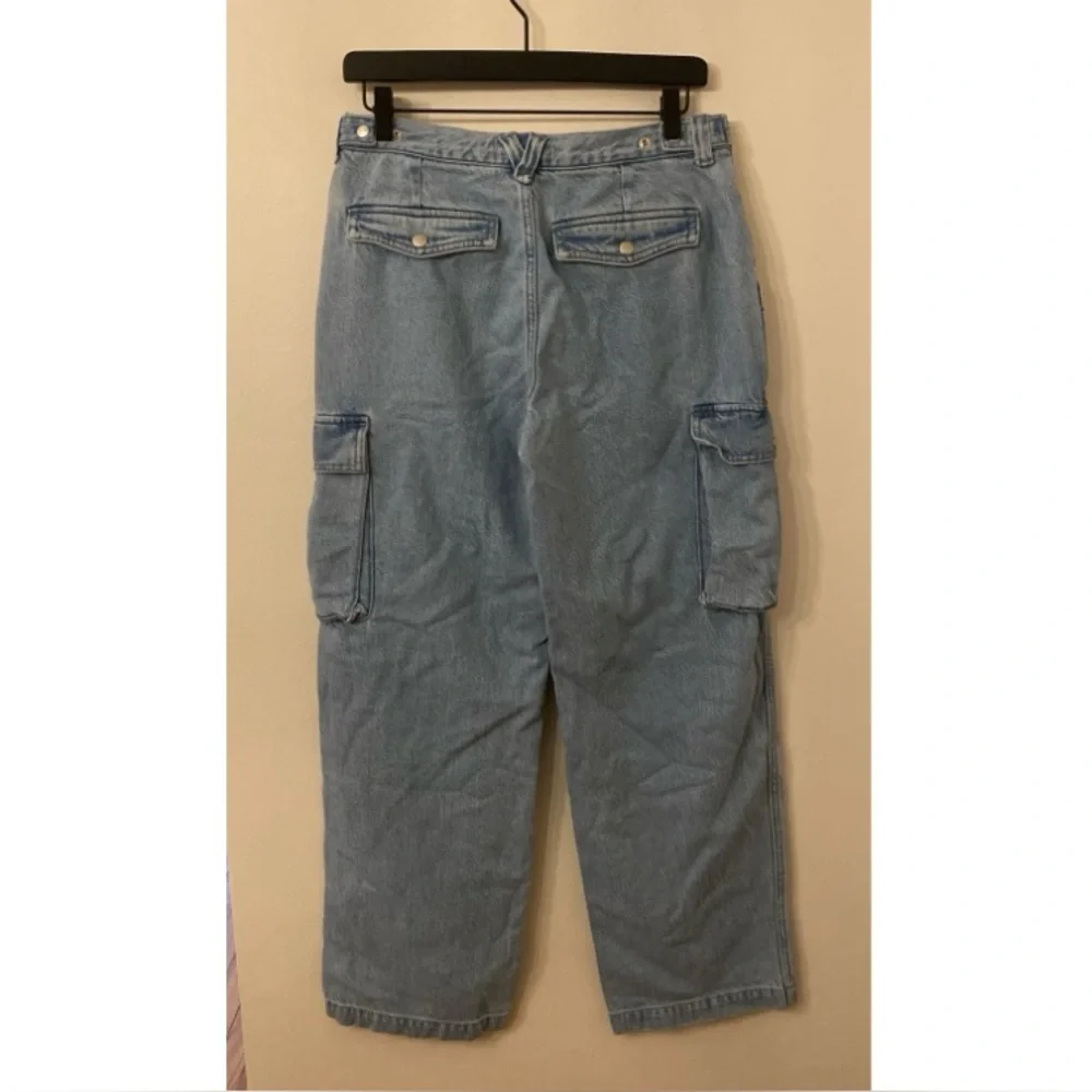 Madewell Low Slung Straight Cargo Jeans | Coleman Wash | Size 28 - Picture 8 of 12